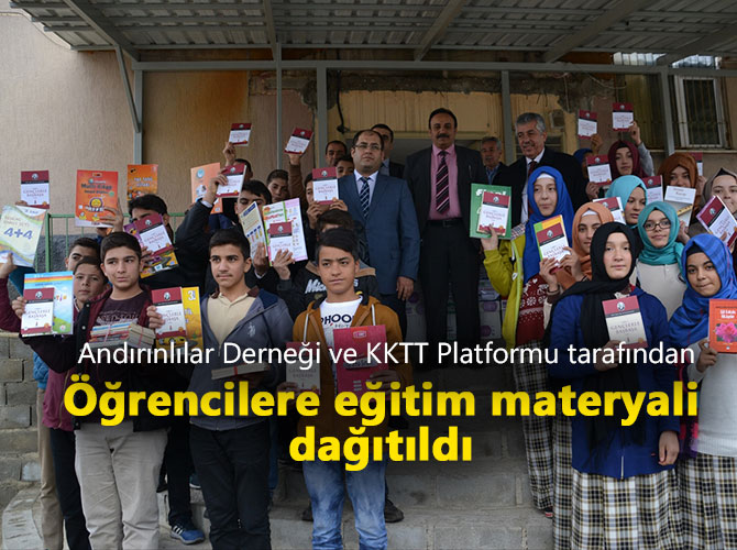 Kahramanmaraş'ta öğrencilere eğitim materyali dağıtıldı