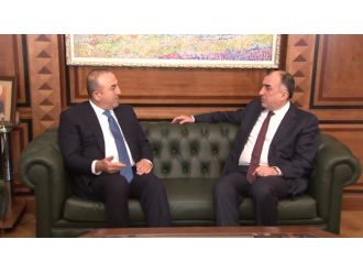 Çavuşoğlu Azerbaycanlı mevkidaşı ile görüştü