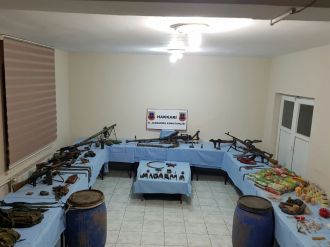 Hakkari’de PKK’ya silah ve mühimmat ele geçirildi