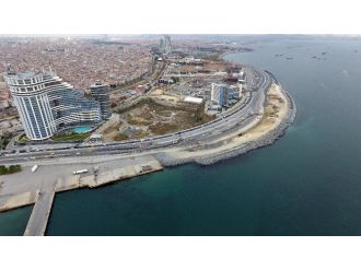 Avrasya Tüneli ve sahil yolu havadan görüntülendi