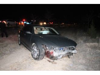 Belediye Başkanının makam aracı domuz sürüsüne çarptı