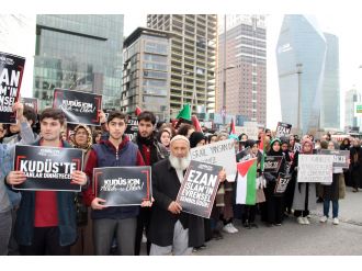 İstanbul’da İsrail’e ezan protestosu