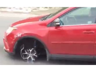 Akan trafikte tehlikeli görüntü