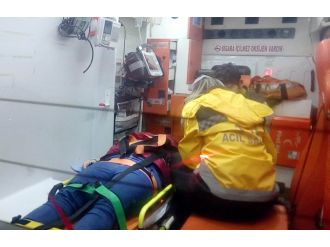 Polis aracı yaya kadına çarptı