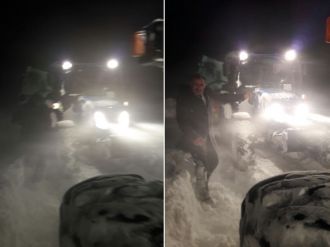 Kar ve tipi nedeniyle mahsur kalanlar kurtarıldı