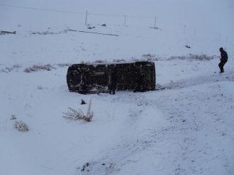 Sivas’ta öğrenci servisi devrildi: 12 yaralı