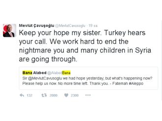 Bakan Çavuşoğlu, Bana’ya ses verdi
