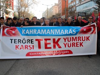 Kahramanmaraş teröre karşı tek yürek oldu