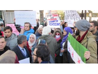 Halep protestosunda gerginlik