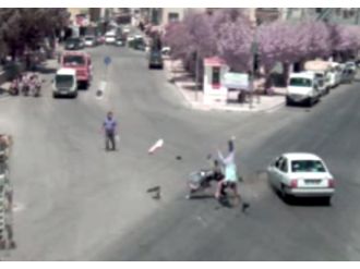 Mut’ta yaşanan trafik kazaları kamerada