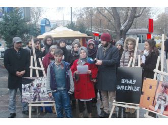 Ankara’da öğrencilerden Halep protestosu