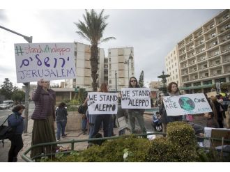 İsrail’de Halep protestosu