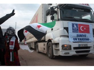 Yardım tırları Halep’e hareket etti