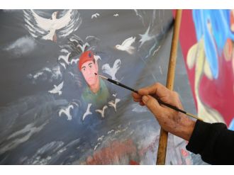 70’lik ressam darbe girişimini resmetti