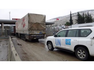 BM’nin yardım tırları Suriye’ye gitti