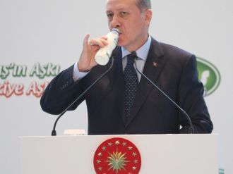 Cumhurbaşkanı Erdoğan "milli içkimiz ayrandır" sözlerini yineledi