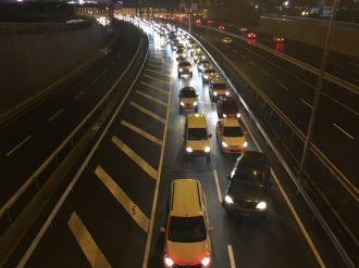 Avrasya Tüneli’nde trafik yoğunluğu