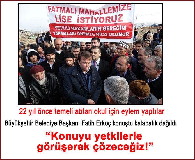 22 yıl önce temeli atılan okul için eylem yaptılar