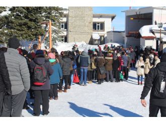 Uludağ’da telesiyej kuyruğu