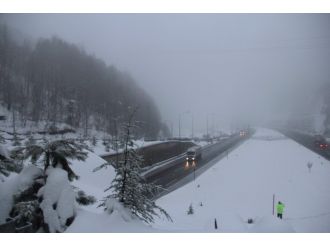 Bolu Dağı’nda kar yağışı başladı