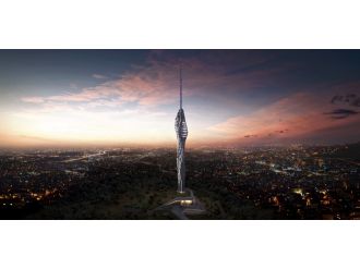 Dev TV kulesi havadan görüntülendi