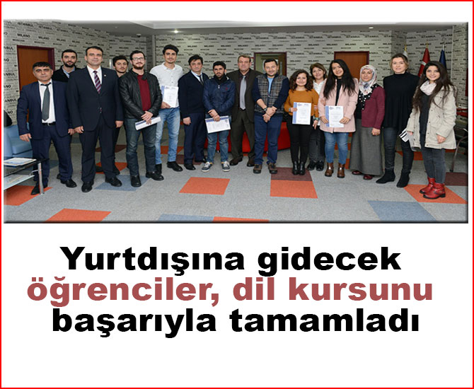 Yurtdışına gidecek öğrenciler, dil kursunu başarıyla tamamladı
