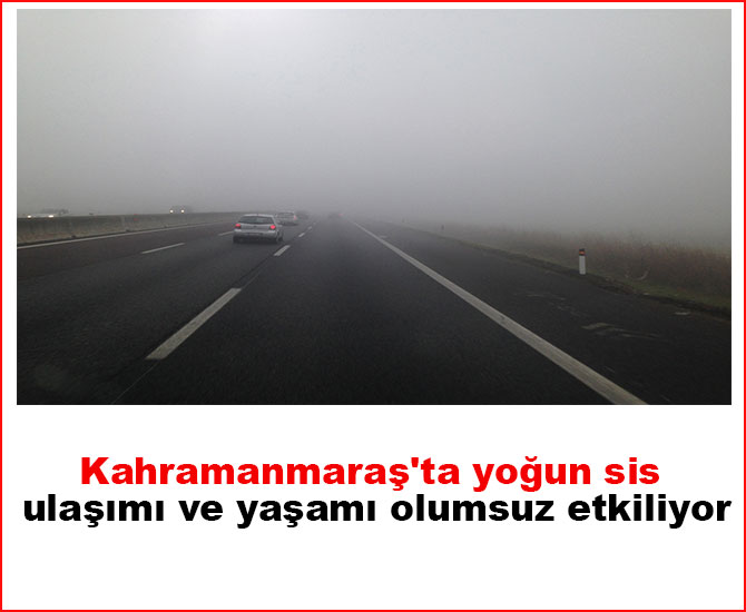Kahramanmaraş'ta yoğun sis