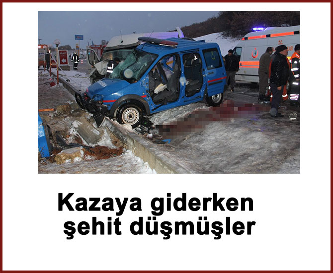 Kazaya giderken şehit düşmüşler