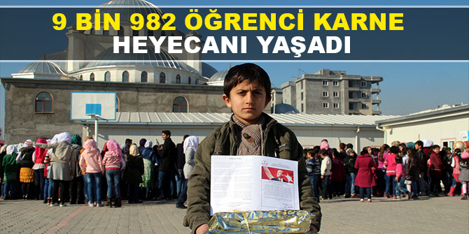 9 bin 982 öğrenci karne heyecanı yaşadı