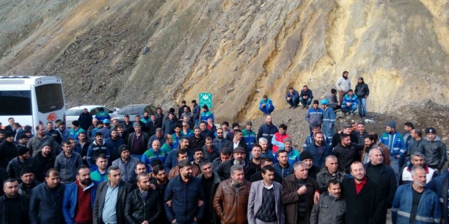 Şirvan maden ocağında iş bırakma eylemi