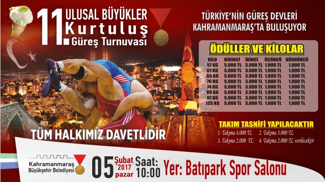 Güreş Devleri Kahramanmaraş’ta Geliyor