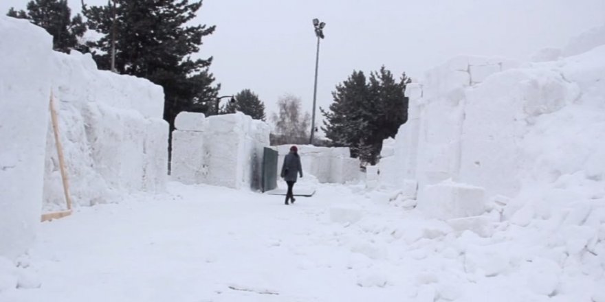Erzurum’da ’kardan sokak" 'ın temelleri atıldı