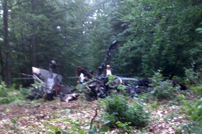 Düşen helikopterin enkazı kaldırıldı