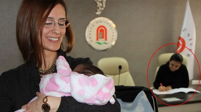Anne sınavda, bebek hocada