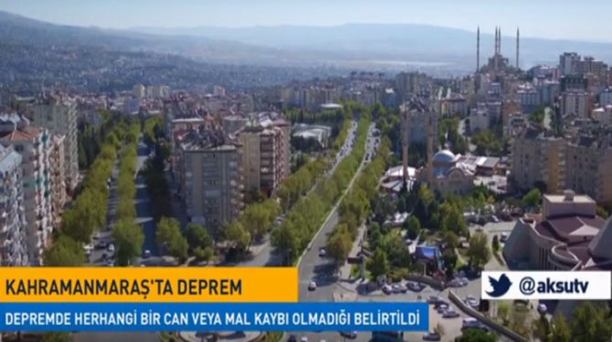 Kahramanmaraş'ta deprem