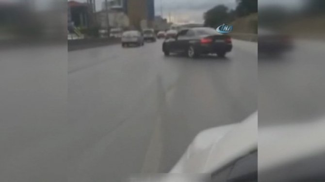 E-5’te tehlikeli şov