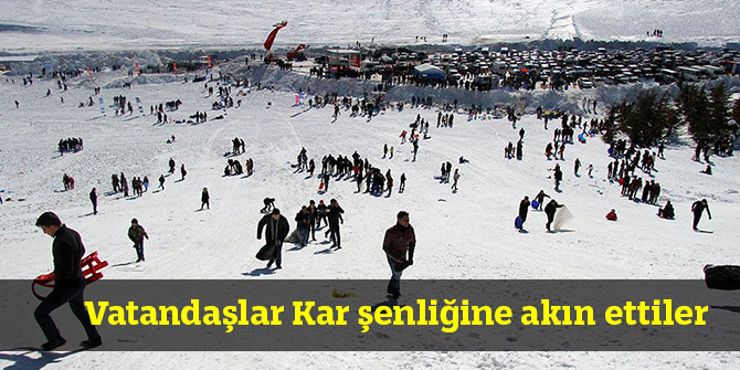 Vatandaşlar Kar şenliğine akın ettiler