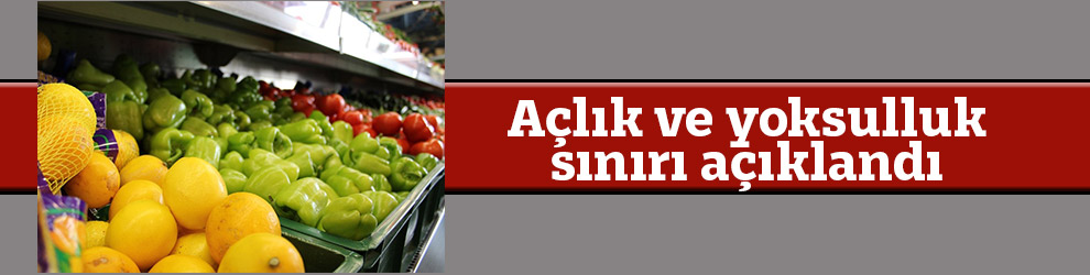 Açlık ve yoksulluk sınırı açıklandı