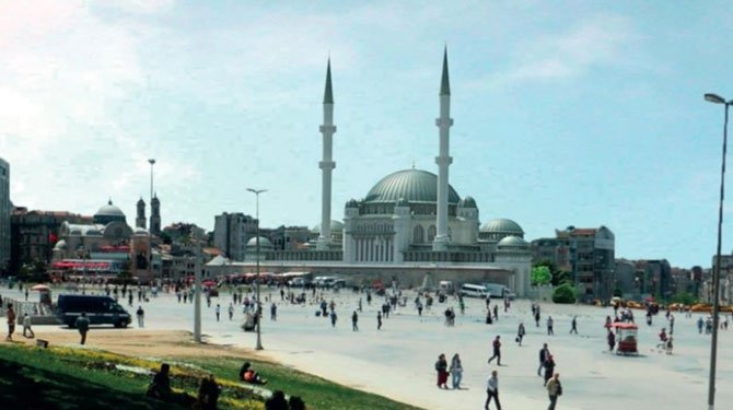 Taksim’e yapılacak caminin fotoğrafları ortaya çıktı