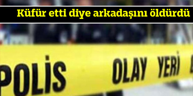 Küfür etti diye arkadaşını öldürdü