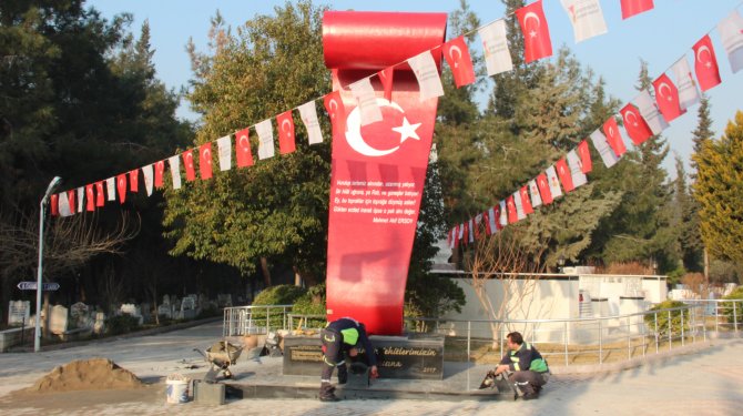 Büyükşehir’den şehitlik anıtını dikti