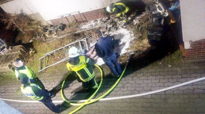 Kahraman Türk 6 Alman’ı yangından kurtardı