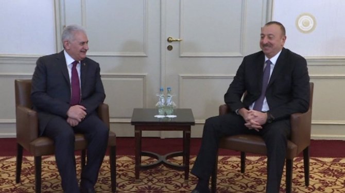 Başbakan Yıldırım Aliyev’le görüştü