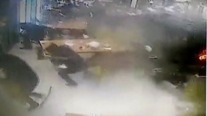 Dehşet anları böyle görüntülendi