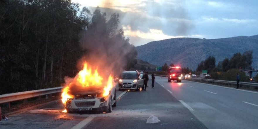 Cip alev aldı üstelik seyir halindeydi