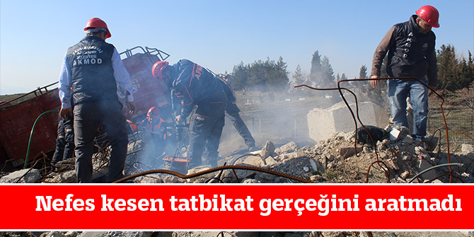 Nefes kesen tatbikat gerçeğini aratmadı