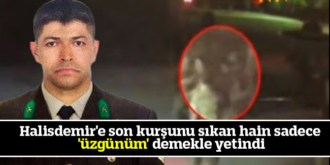 Halisdemir'e son kurşunu sıkan hain sadece 'üzgünüm' demekle yetindi