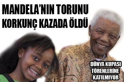 Mandelanın torunu öldü, törene katılmıyor