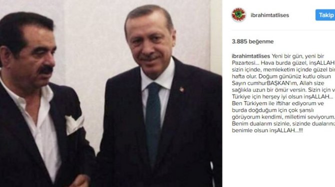 Tatlıses’ten Erdoğan’a ’başkan’lı doğum günü mesajı