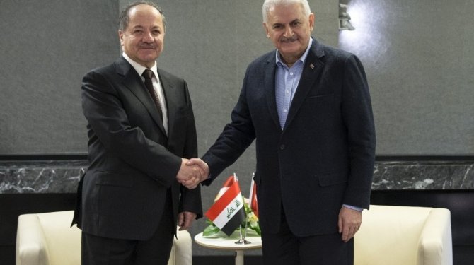 Başbakan Mesud Barzani ile bir araya geldi